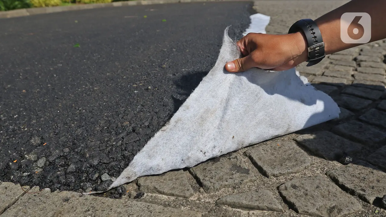 Penampakan Aspal Uji Coba Lintasan Formula E di Monas
