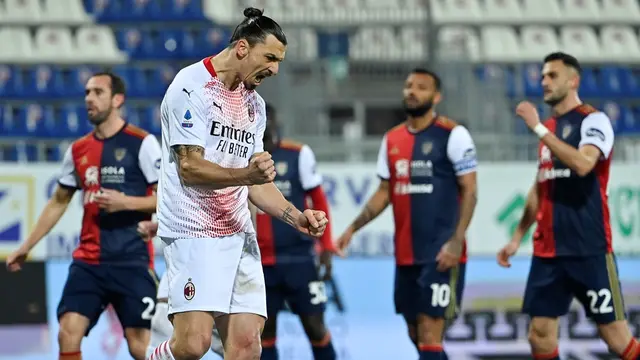 Penyerang AC Milan, Zlatan Ibrahimovic.