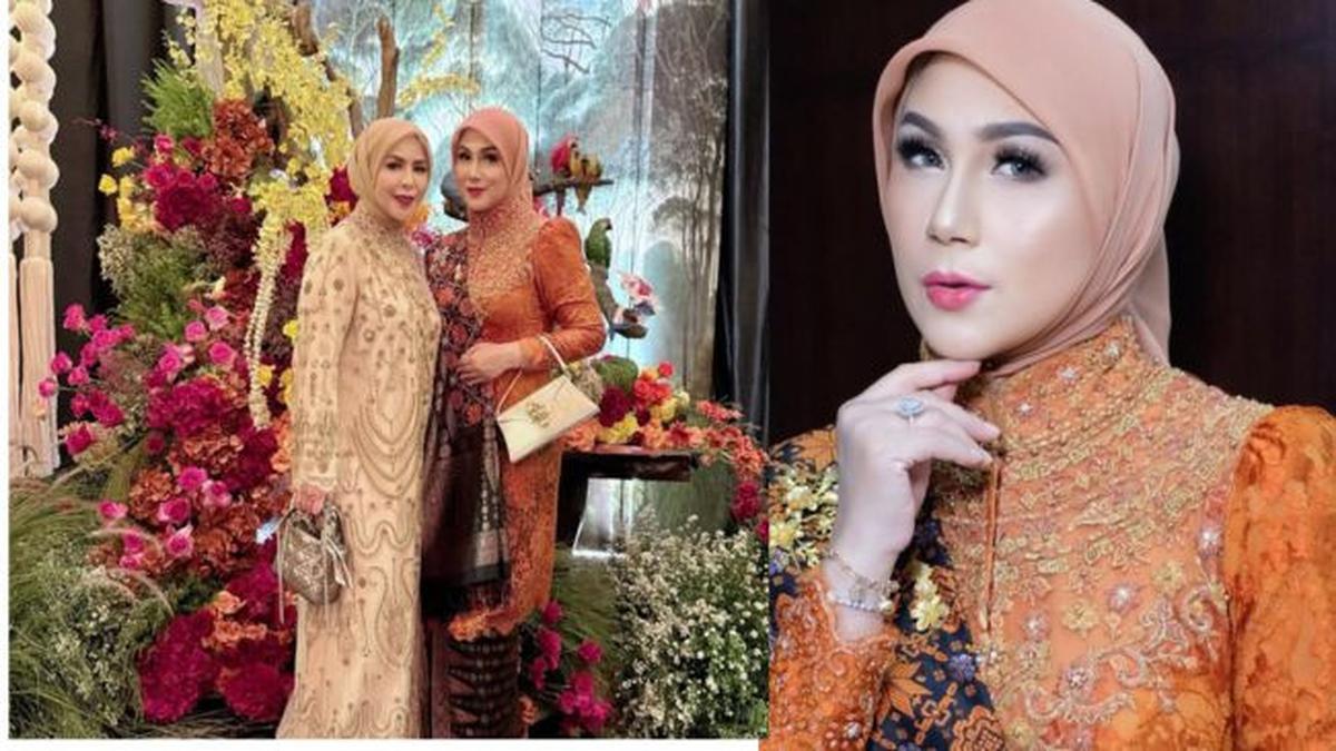 7 Pesona Marini Zumarnis Kenakan Songket Palembang di Kondangan, Aura Kecantikan Makin Terpancar