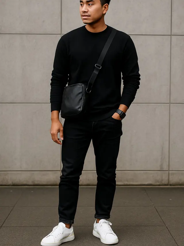 Inspirasi Outfit Perpaduan Sepatu Putih (Image by ChatGPT)