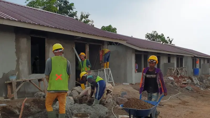 Kementerian PUPR melanjutkan pembangunan tahap II  hunian tetap (huntap) untuk warga yang terdampak gempa bumi Cianjur, Jawa Barat. Dalam pembangunan tahap II ini Direktorat Jenderal Perumahan siap membangun 151 unit rumah. (Dok Kementerian PUPR)