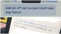 Alasan siswa izin off camera saat sekolah online ini bikin tepuk jidat.(Sumber: Twitter/txtdaripelajar/evanovaldi)