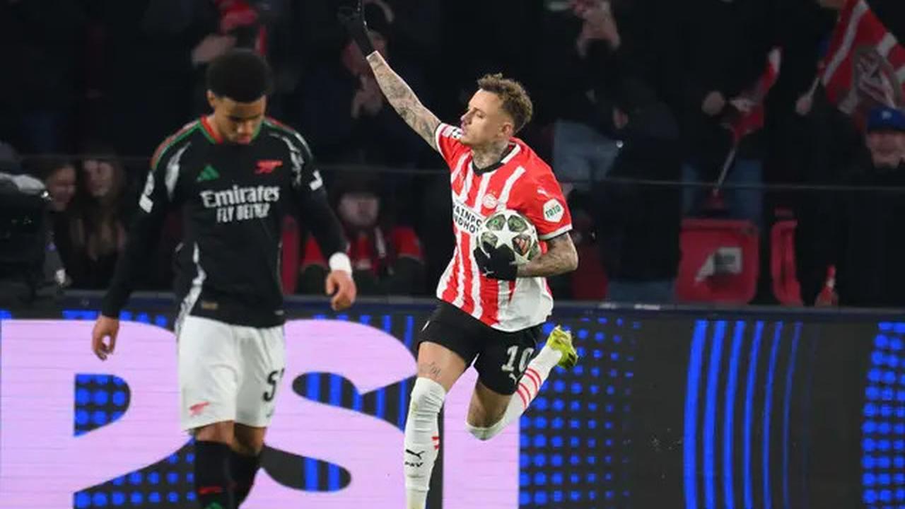 Liga Champions 2024/2025: Arsenal Cukur PSV Eindhoven 7-1