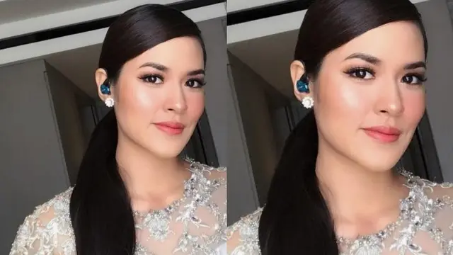 [Bintang] Tampil Stunning, Raisa dengan Outfit Glamor dan Dandanan Tanpa Makeup Artist