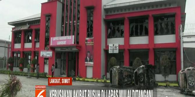 Tim Inafis Lakukan Olah TKP Usai Kerusuhan di Lapas Langkat