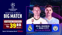 Real Madrid vs Manchester City, Rabu 10 April 2024. (Sumber: Dok. Vidio.com)