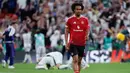 Kandas di final Liga Europa membuat Setan Merah dipastikan gagal lolos ke Liga Champions musim depan. (Thomas COEX/AFP)
