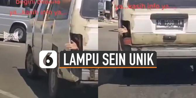 VIDEO: Kreatif, Mobil Gunakan Lampu Sein Berbeda Dari Yang Lain