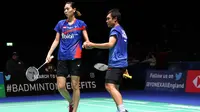 Ganda campuran Indonesia, Hafiz Faizal/Gloria Emanuele Widjaja, gagal melangkah ke babak perempat final All England 2018, Jumat (16/3/2018). (PBSI)