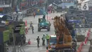Pekerjaan pembangunan CP 201 (Stasiun Thamrin dan Monas) fase 2A MRT Jakarta berjalan sesuai jadwal. Per 25 Juni 2023, perkembangan pembangunan telah mencapai 58,63 persen. (merdeka.com/Imam Buhori)