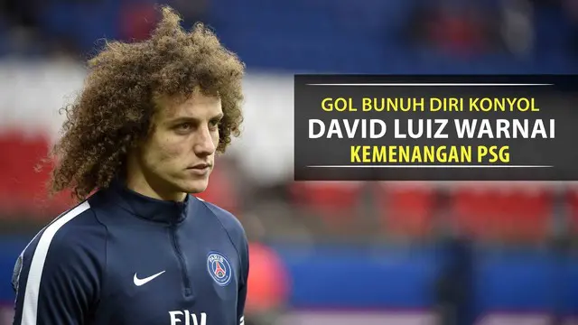 Bek PSG, David Luiz melakukan gol bunuh diri konyol pada laga persahabatan melawan West Bromwich Albion.