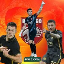 Nadeo Argawinata, Juan Felipe Villa, Mariano Peralta, Borneo FC. (Bola.com/Benediktus Gerendo Pradigdo)