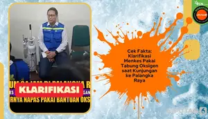Cek Fakta: Klarifikasi Foto Menkes BGS Pakai Tabung Oksigen di Palangka Raya