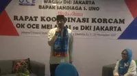 Wakil Gubernur DKI Sandiaga Uno hadiri rapat koordinasi Relawan OK OCE (Liputan6.com/Delvira Chaerani)