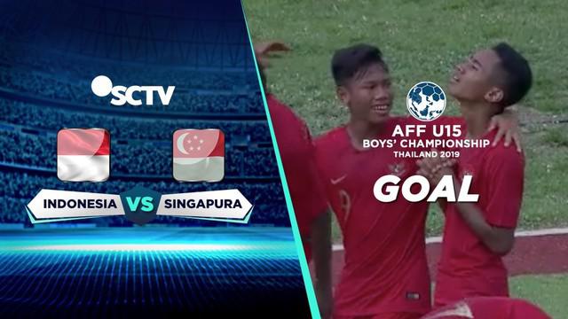 Berita video momen gol pertama Timnas Indonesia ke gawang Singapura di Grup A Piala AFF U-15 2019 yang dicetak Marselino Ferdinan, Senin (29/7/2019).