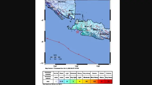 Gempa Magnitudo 5,5 Getarkan Bayah, Provinsi Banten