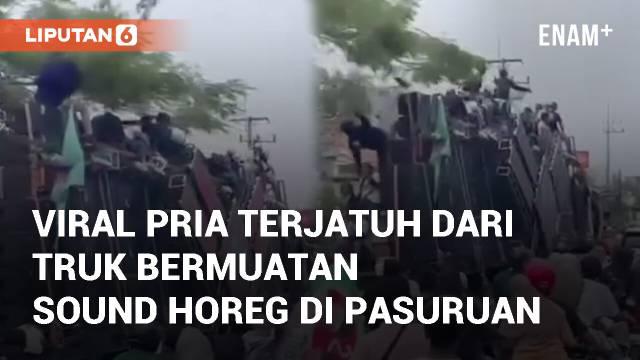 Seorang pria terjatuh dari truk bermuatan sound horeg di acara kampanye Pilbup Pasuruan. Insiden terjadi pada Sabtu (23/11/2024) di Kabupaten Pasuruan, Jawa Timur