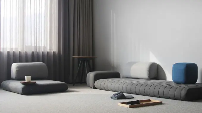 Ruang tamu lesehan ala Korea (Foto: ifdesign.com)