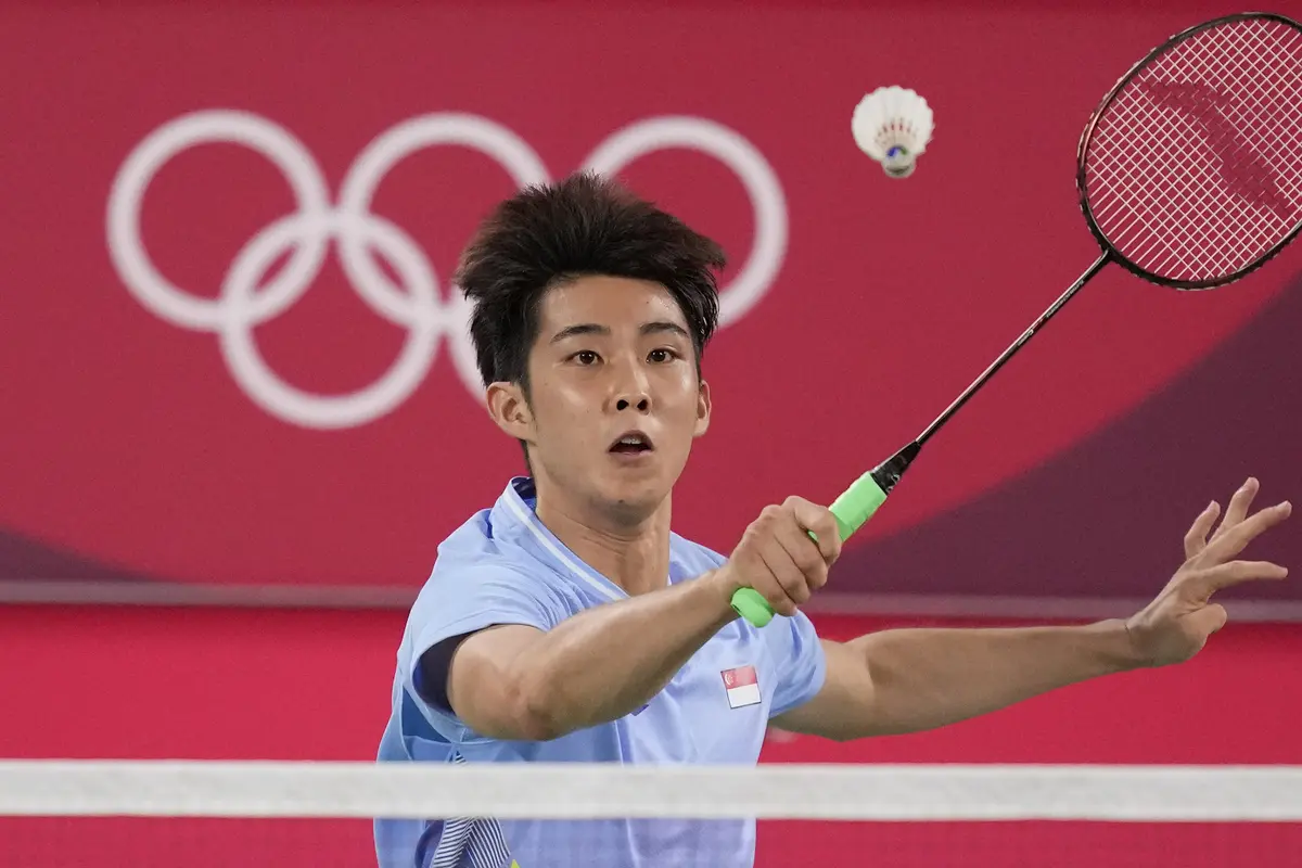 Foto: Susah Payah Lawan Wakil Singapura, Jonatan Christie Akhirnya Kunci Tiket 16 Besar di Olimpiade Tokyo 2020