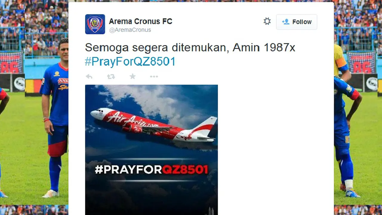 Arema Doakan Korban AirAsia