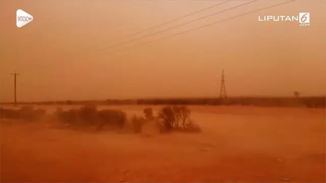 Badai debu menyelimuti kawasan di tenggara Australia, mengubah langit menjadi oranye. Kondisi tersebut memicu peningkatan kekhawatiran tentang kualitas udara di sana.