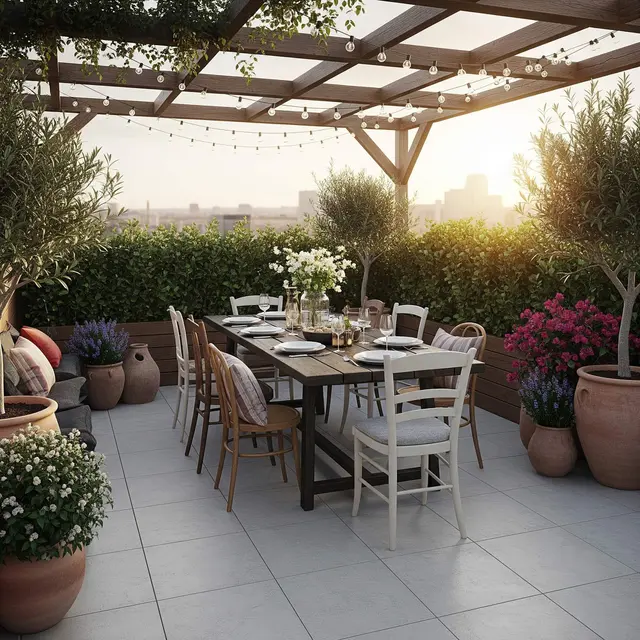 Desain Teras Rooftop Kecil Sebagai Spot Nongkrong
