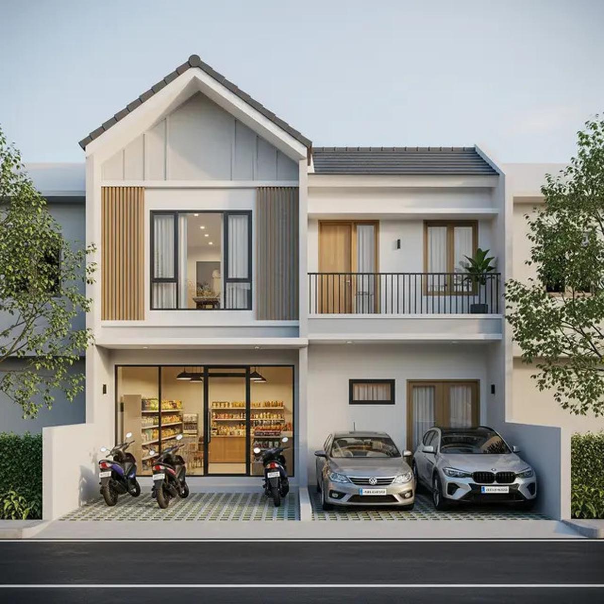 7 Desain Rumah Minimalis 2 Lantai dengan Toko di Bawah, Ekonomis dan Multifungsi