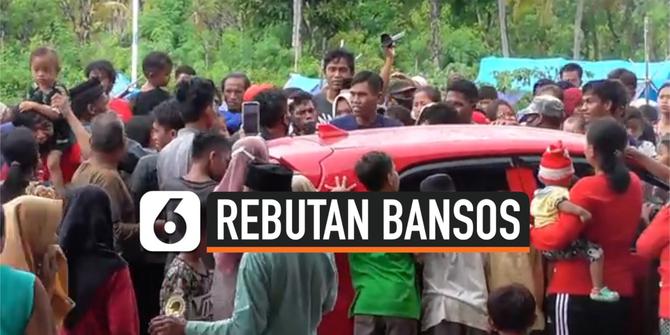 VIDEO: Jumlah Minim, Pengungsi Gempa Majene Rebutan Bantuan