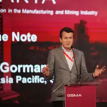 Head of Asia Pasific GSMA Julian Gorman, di acara Digital Nations Summit, Jakarta pada Kamis (12/9/2024). Credit: GSMA