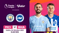 Jadwal dan Live Streaming Manchester City vs Brighton di Vidio