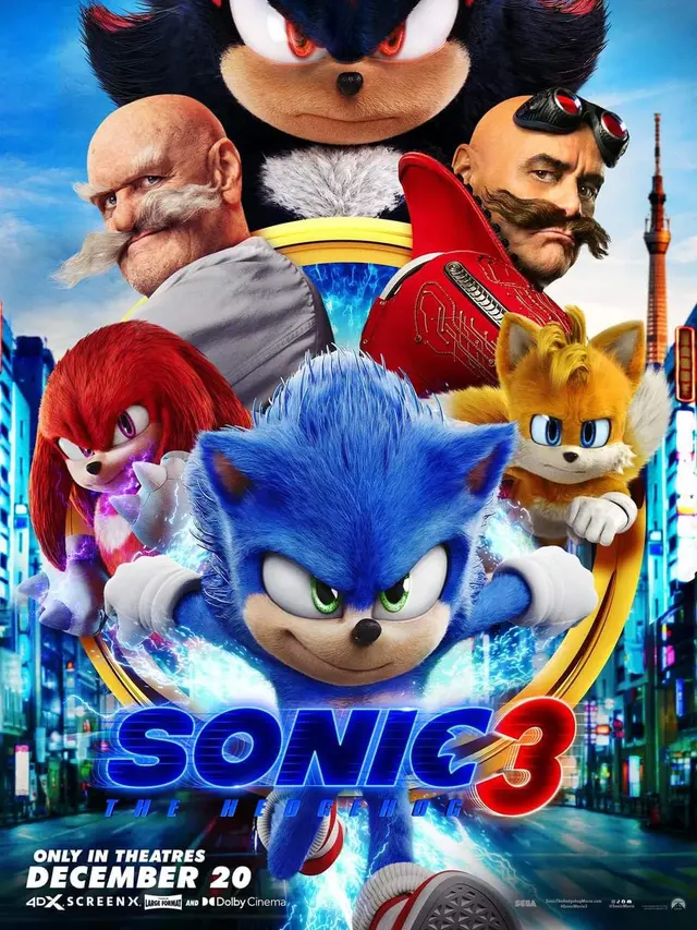 Poster film Sonic the Hedgehog 3. (Foto: Dok. Paramount Pictures/ IMDb)