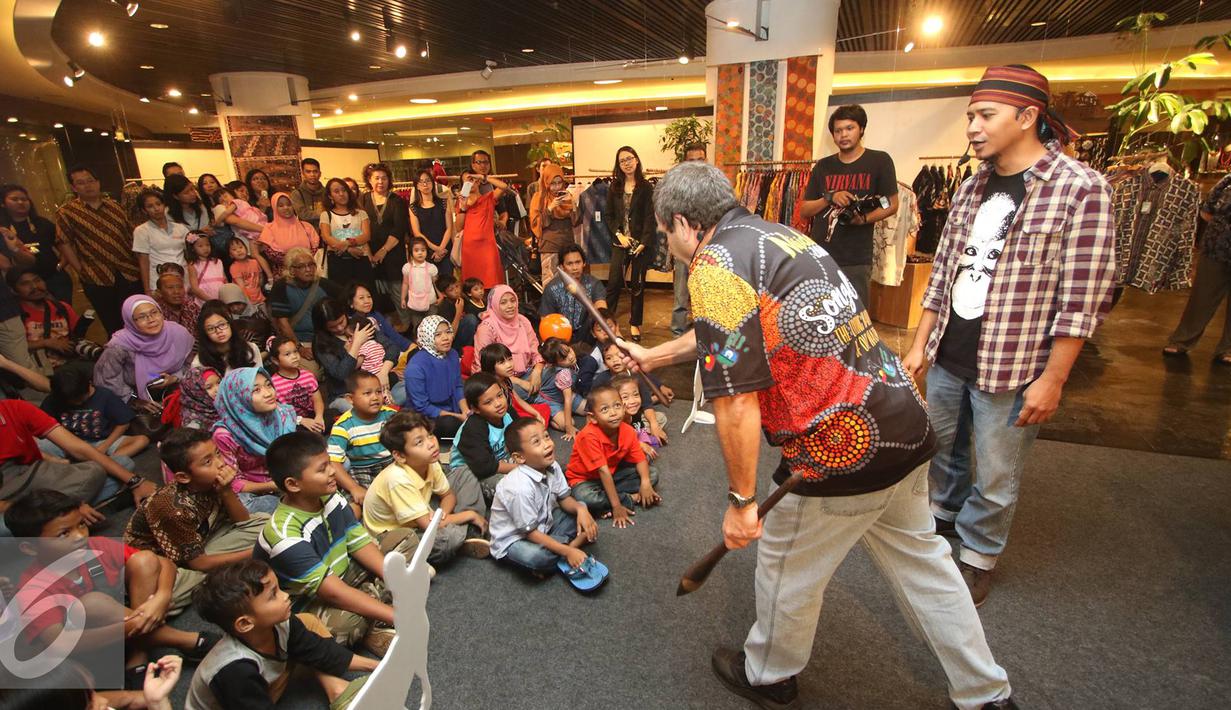 Suasana keramaian acara Pekan Budaya Penduduk Asli Australia di Jakarta, (16/7). Acara ini merupakan perayaan untuk sejarah, budaya, dan prestasi warga Aborigin serta penduduk Kepulauan Selat Torres. (Liputan6.com/Immanuel Antonius)
