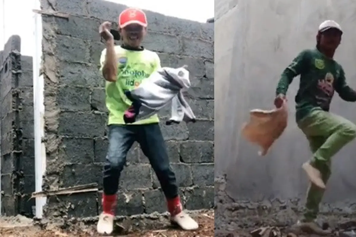 Viral, Video Kuli Bangunan Asal Demak Ini Jago Shuffle Dance