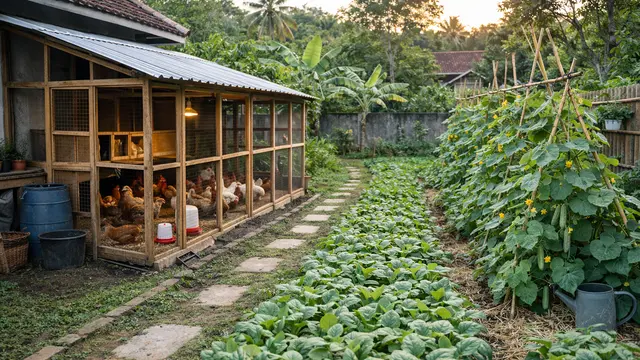 tanaman di dekat kandang