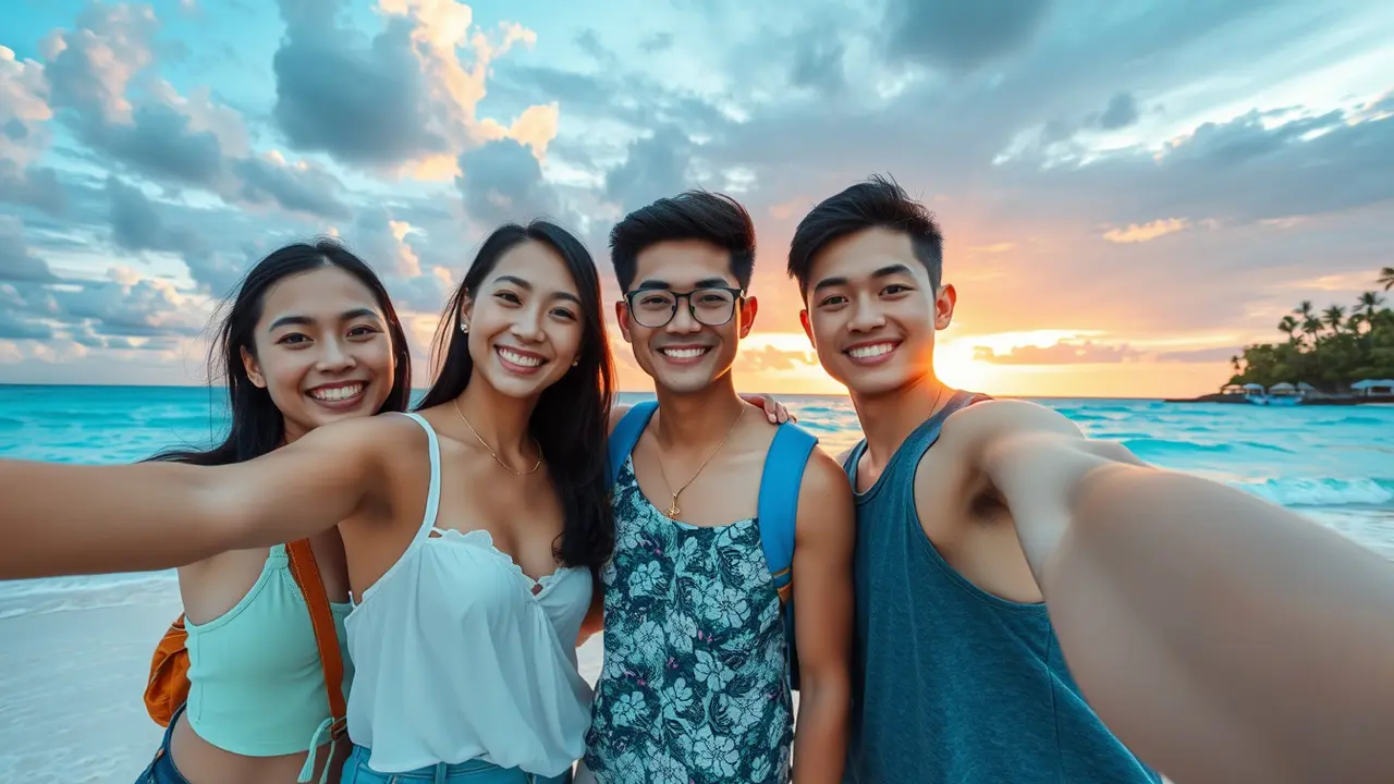 caption untuk foto di pantai