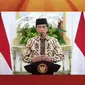 Presiden Joko Widodo (Jokowi) dalam Global Islamic Investment Forum merupakan acara tahunan Badan Pengelola Keuangan Haji (BPKH), Jumat (25/3/2022).