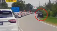 Aksi terobos lampu merah pengendara Toyota Avanza jadi viral di media sosial (Facebook: Diki Rental Subang)