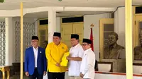 Golkar dan PAN resmi mendeklarasikan dukungannya terhadap Ketum Gerindra Prabowo Subianto sebagai Capres 2024. Deklarasi dukungan ini juga dihadiri Ketum PKB Muhaimin Iskandar. (Liputan6.com/Nanda Perdana Putra)