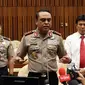 Wakapolri Komjen Syafruddin, memberikan keterangan pers usai menggelar Rapat Dengar Pendapat tertutup bersama Pansus Hak Angket KPK di Komplek Parlemen, Senayan, Jakarta, Rabu (19/7). (Liputan6.com/Johan Tallo) 