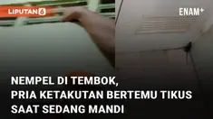 Nempel di Tembok, Aksi Pria Ketakutan Bertemu Tikus Saat Sedang Mandi Bikin Ngakak