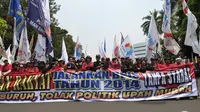 Demo Buruh di Jakarta (Liputan6.com/Helmi Fithriansyah)