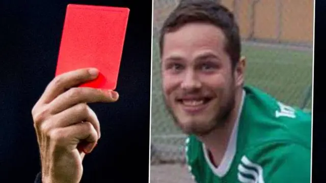 Adam Lindin Ljungkvist buang angin dan dikartu merah wasit