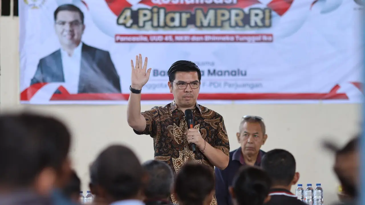 Anggota MPR RI Bane Raja Manalu melaksanakan Sosialisasi 4 Pilar MPR RI di Dairi, Sumatera Utara. (Istimewa)