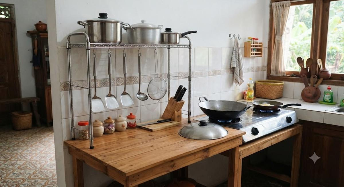 Sediakan Satu Area untuk Peralatan Masak