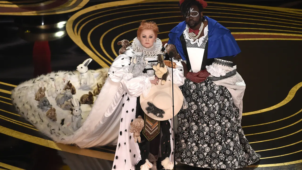 Melissa McCarthy dan Brian Tyree Henry di Oscar 2019 (Photo by Chris Pizzello/Invision/AP)