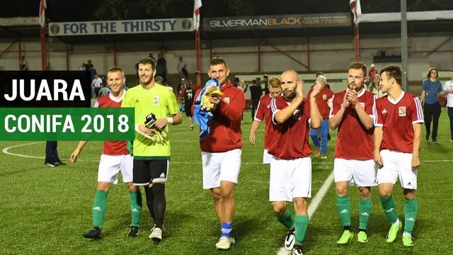 Berita video mengenai negara Karpatalja berhasil mengangkat trofi di CONIFA Football Cup 2018, setelah berhasil mengalahkan Siprus Utara 3-2 lewat adu penalti di Donkey Lane, London, Inggris, Sabtu (9/6/2018).