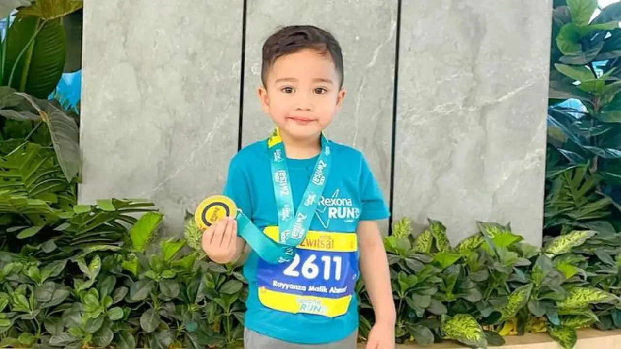 Rayyanza saat mengikuti Maraton (instagram @raffinagita1717)