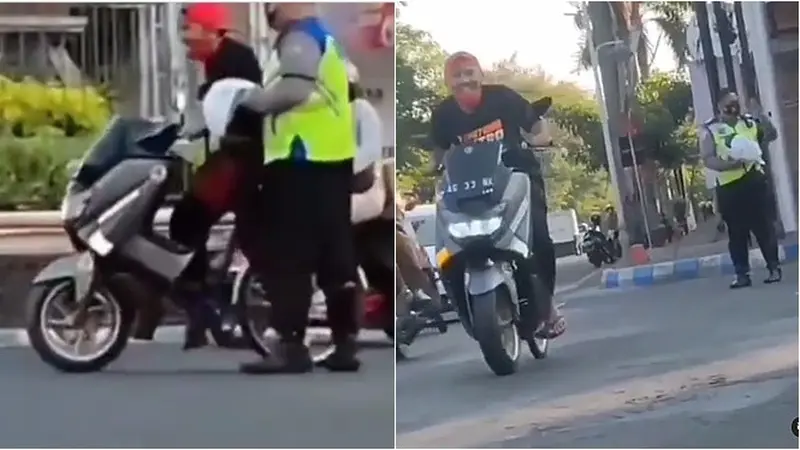 Viral Video Pengguna Jalan Hendak Dihentikan Polisi, Ujungnya Bikin Geleng Kepala