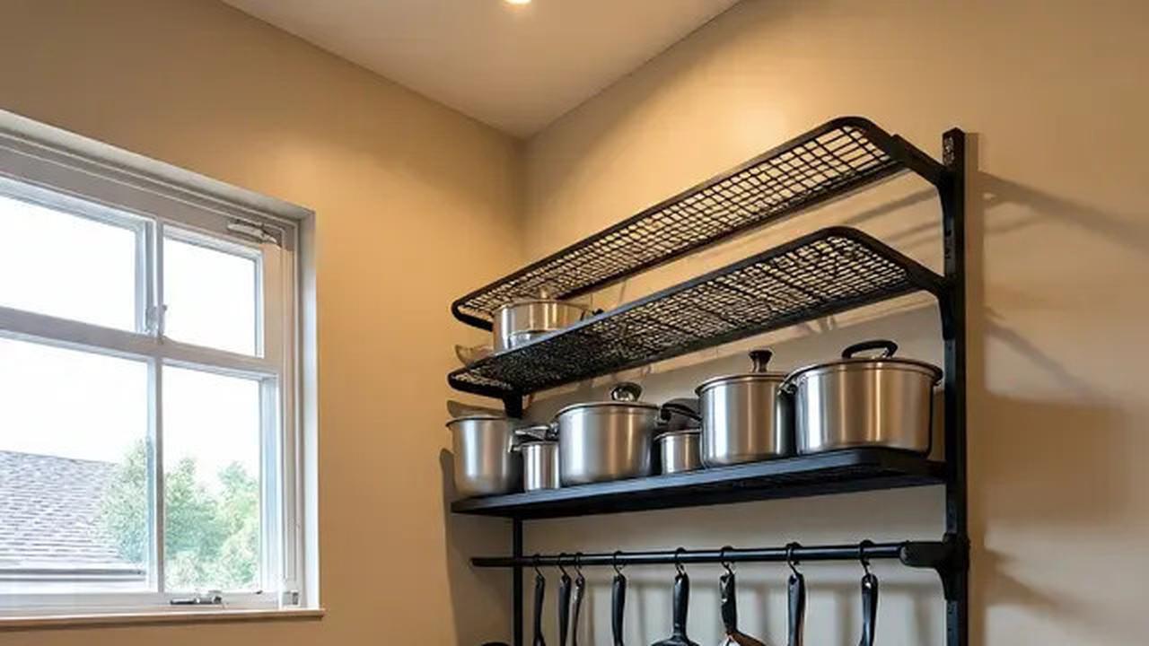 9 Inspirasi Dapur Rumah Lahan Sempit Pakai Rak Besi Multifungsi, Solusi Cerdas Hemat Ruang