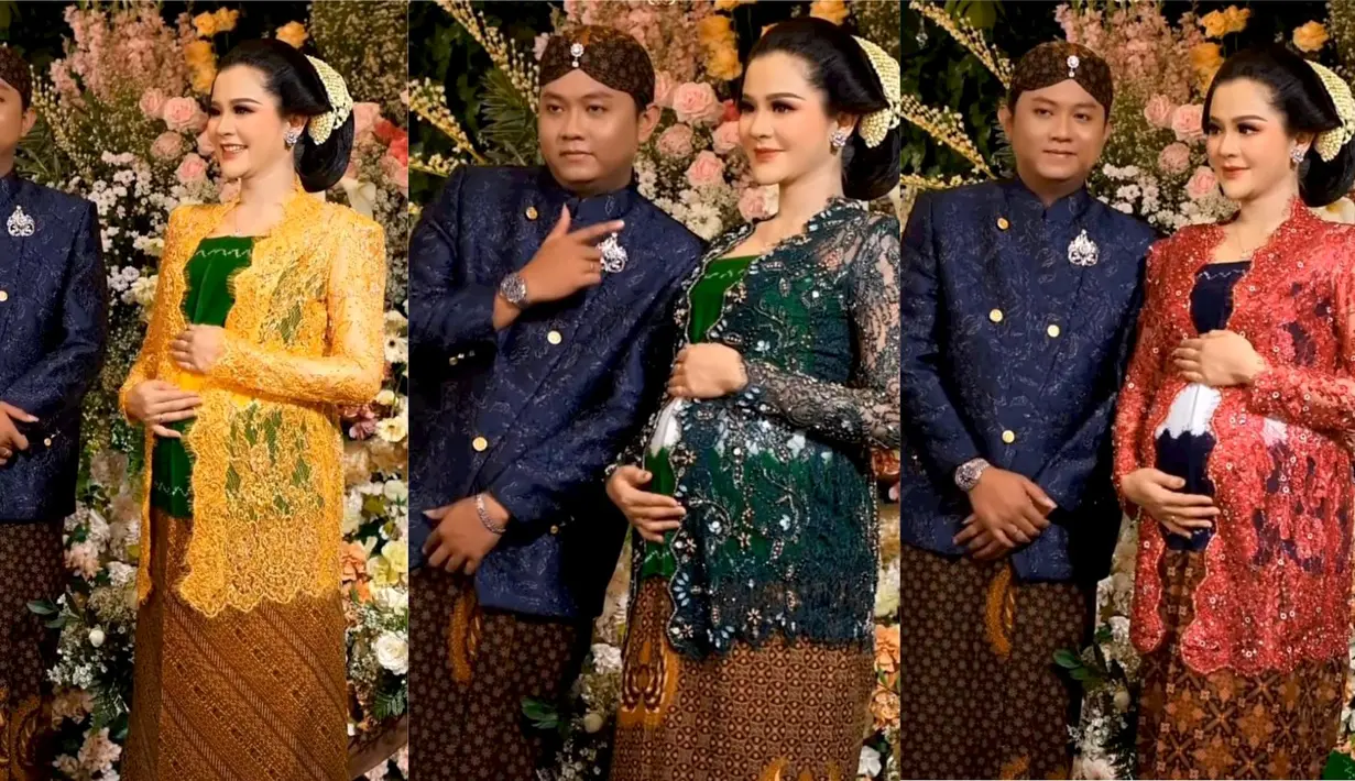 Usai siraman dengan roncean melati, acara dilanjutkan pada prosesi ganti pakaian. Di momen ini Bella mengganti kebaya sebanyak 7 kali sesuai dengan usia kandungannya. [@@faralljibrill_official/@asrileksono_parasasriofficial]